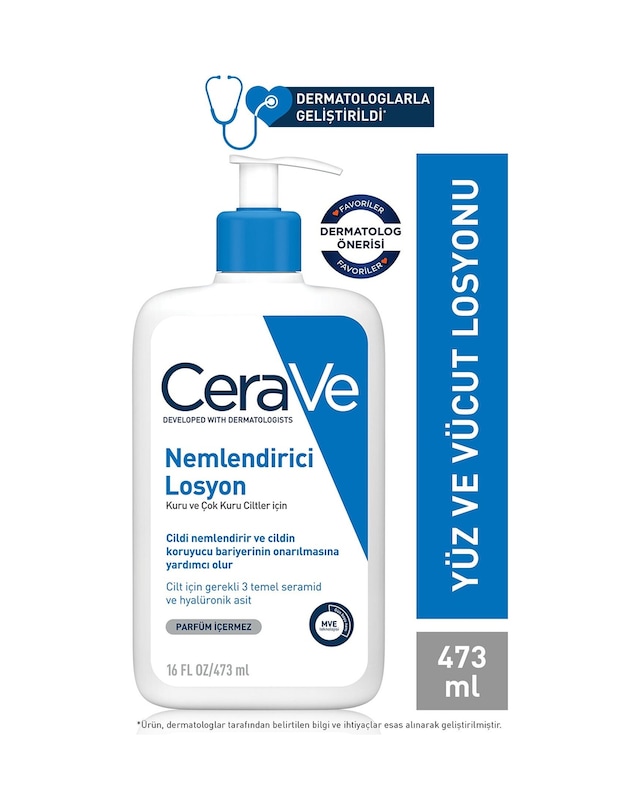 Cerave Kuru ve Çok Kuru Ciltler için Nemlendirici Losyon 473 ML