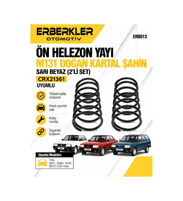 Ön Helezon Yayı M131 Doğan Kartal Şahin Sarı Beyaz 2'li Set Crx21361 - Erb872