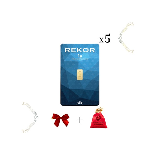 5 Adet 1 Gr Rekor 24 Ayar