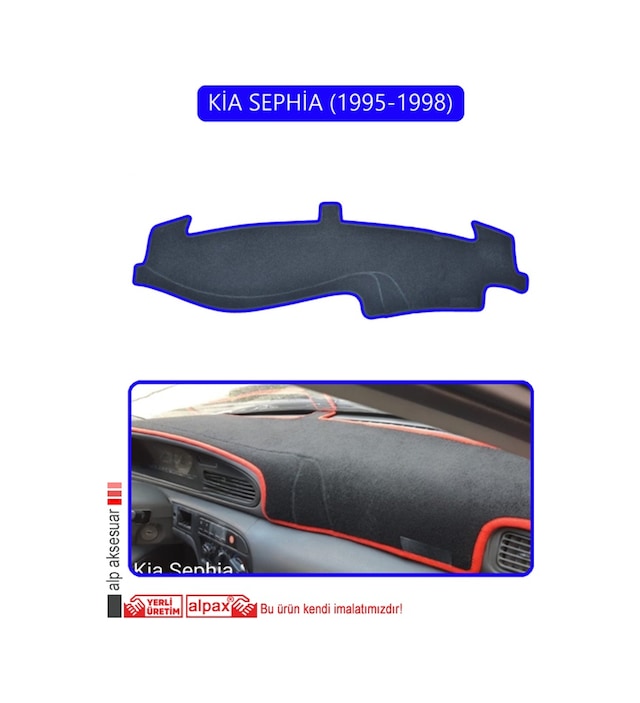 Kia Sephia 1995-1998torpido Koruma Halısı Mavi Kenar