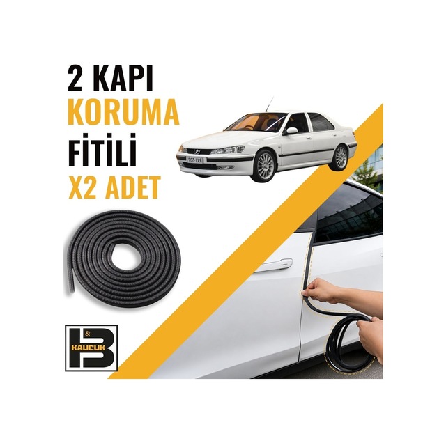 Peugeot 406 Kapı Koruma Fitili-iki Kapı-siyah-bm1237