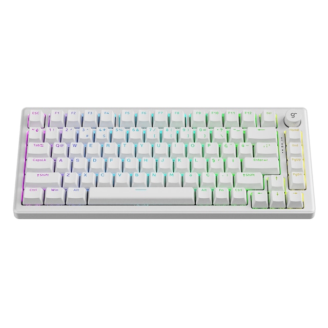 Gameraider K1 He White Keychron Ultra-fast Lime Manyetik Switch 8k Hz Türkçe Kablolu Gaming Klavye