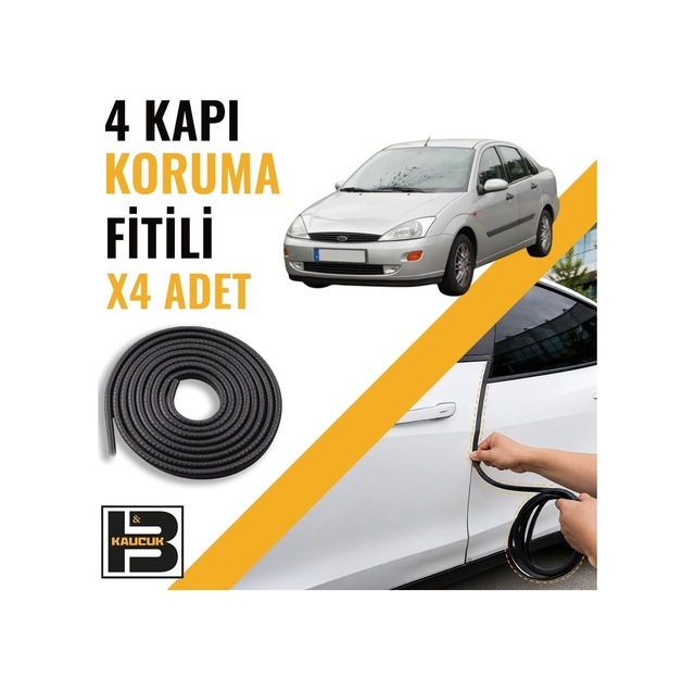 Ford Focus Sedan 1.nesil Kapı Koruma Fitili-4 Kapı-siyah-bm2230