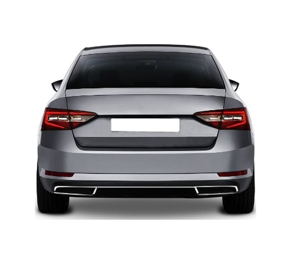 Skoda Superb Krom Arka Difüzör 3 Prç. 2015 - 2018 Skoda Süperb