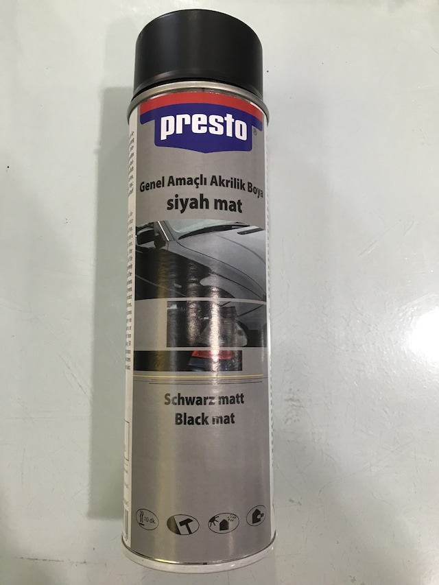 Presto Mat Siyah Sprey Boya 500 ML