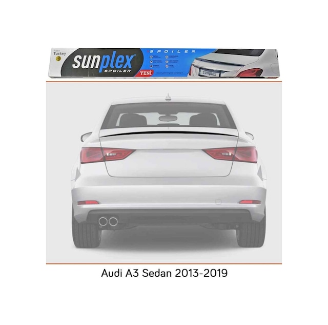 Sunplex Audi A3 Sedan 2013-2019 Spoiler Bagaj Çıtası Piano Black