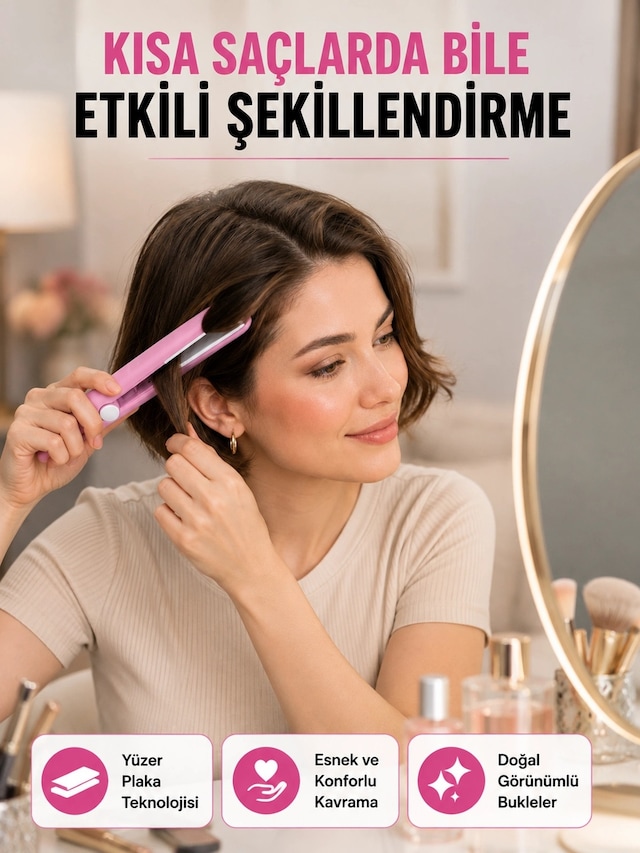 30 Saniyede Isınan Ptc Teknolojili Saç Şekillendirici Sabit Isı Kontrollü, Hızlı Performans Yeni N