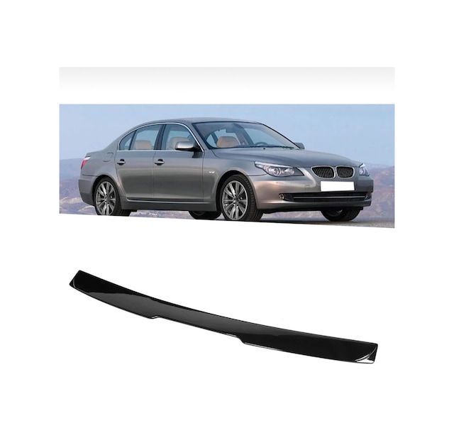 Bmw E60 Uyumlu Cam Üstü Yarasa M4 Spoiler İthal Pianoblack Boyalı Spoiler