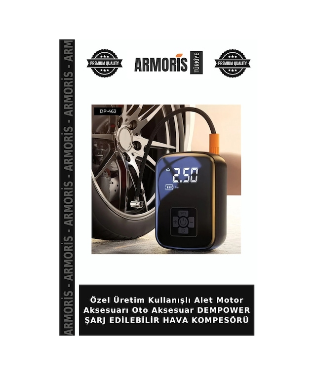 Özel Üretim Kullanışlı Alet Motor Aksesuarı Oto Aksesuar Dempower Şarj Edilebilir Hava Kompesörü