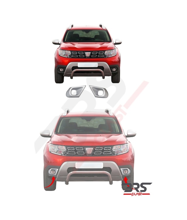 Dacia Duster Uyumlu 2018-2024 Abs Sis Çerçevesi 2 Parça Mat Gri
