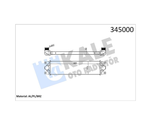 Turbo Radyatörü Kale 345000 Renault Master Iı Oem 7701043695