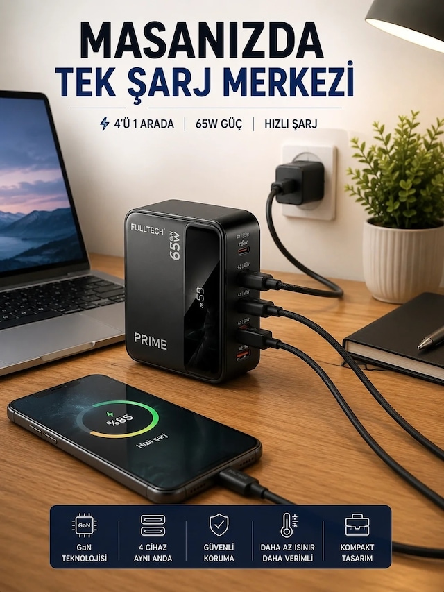 Ers 4 Cihazı Aynı Anda Destekleyen Şarj İstasyonu