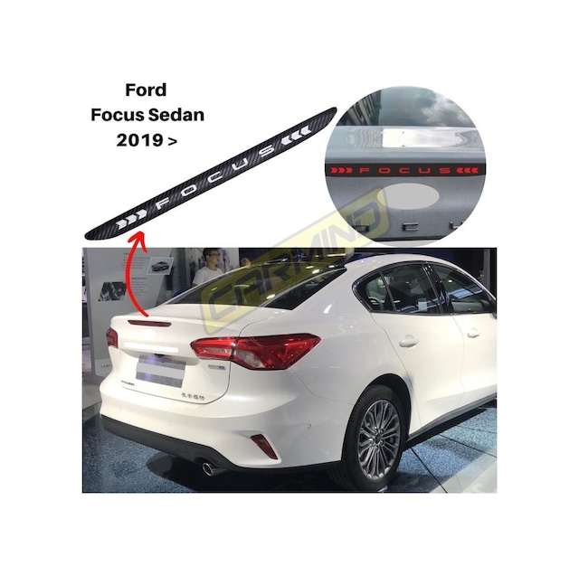 Ford Focus Sedan Karbon Arka Fren Stop Lambası Sticker 2019-