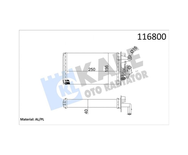 Kalorifer - 656 - Radyatörü Fıat Tempra Sxak 2.0 Cc Musluklu 2 Sıra - Dpmıx-hb - Al+pl
