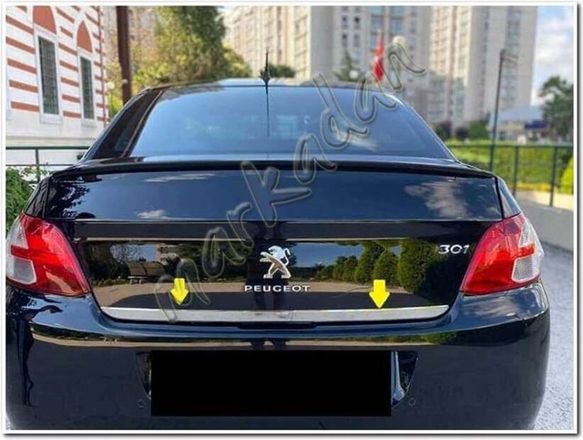 Markadan Peugeot 301 Krom Bagaj Alt Çıta 2012 Sonrası Paslanmaz Ç