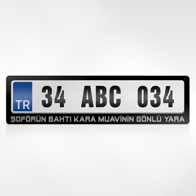 Kişiye Özel Şoförün Bahtı Kara Muavini Gönlü Yara Yazılı Plakalık 461255567