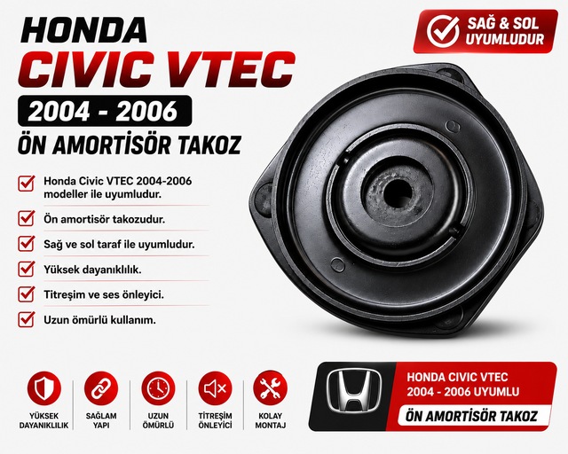 Honda Civic Vtec 2004-2006 Ön Amortisör Takozu 1 Adet Sağ / Sol Uyumlu