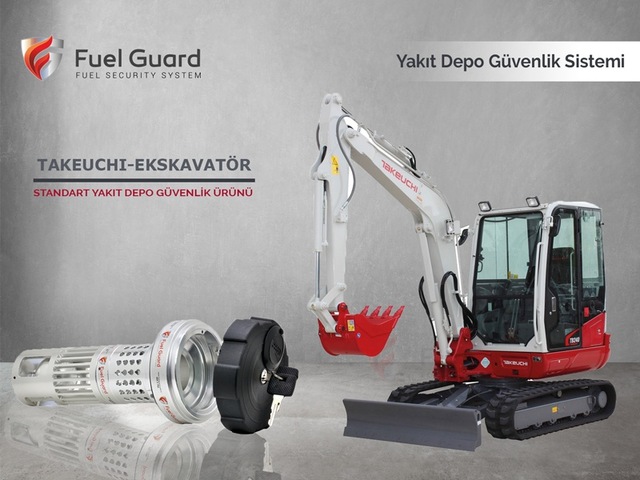 Takeuchi Ekskavatör-Kepçe Yakıt Depo Koruma Cihazı