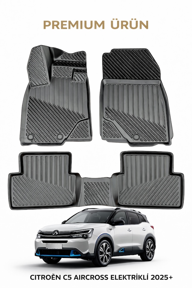 Citroen C5 Aircross Elektrikli 2025+ İle Uyumlu 3d Oto Paspas Premium