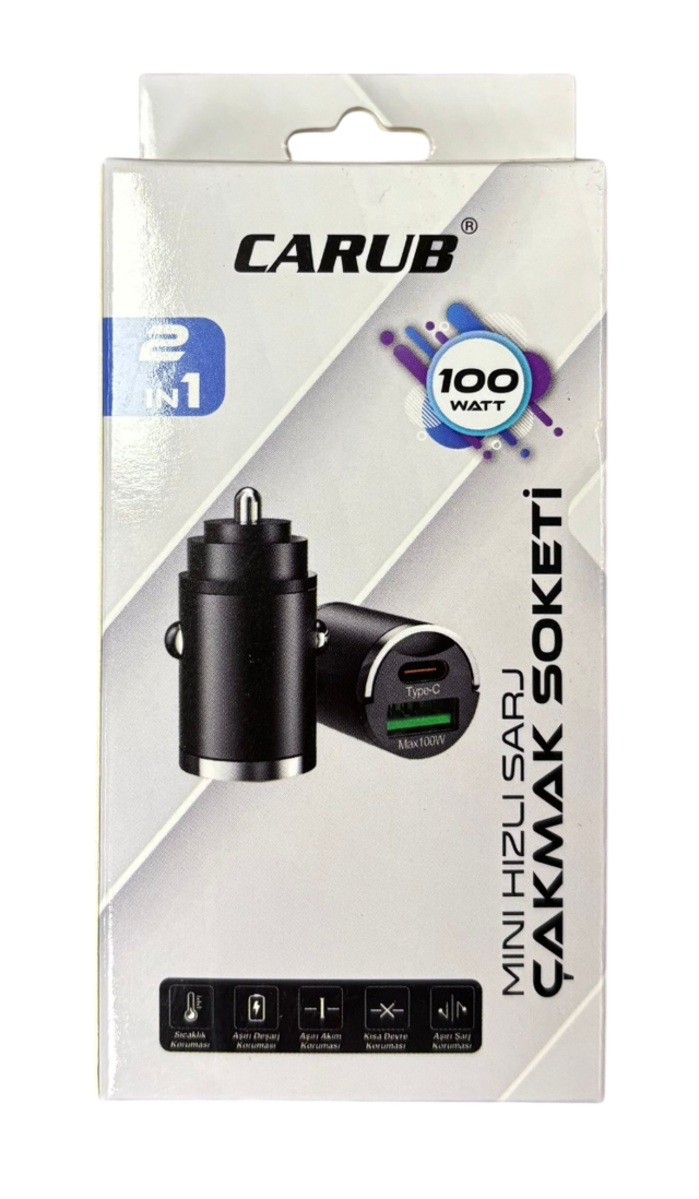 Araç Çakmak Şarj Soketi Mini Usb Type C 100w Br590 18 49