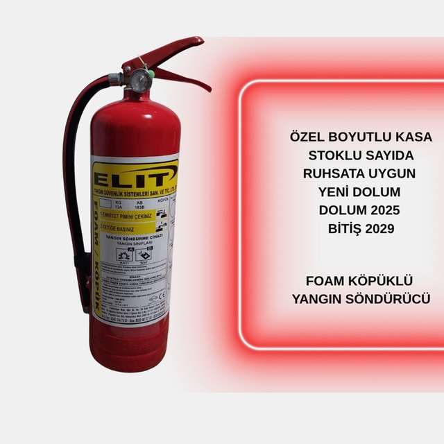 Ruhsata Uygun Foam Köpüklü Yangın Söndürcü Özel Kısa Kasa Stoklu Sayıda