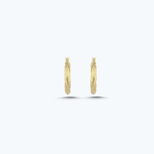 Altınbaş Altın Halka Küpe Akp0247-y-25977-15mm Çok Renkli