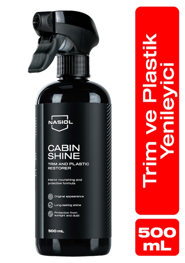 Nasiol Cabinshine Trim ve Plastik Korucuyu/Yenileyici 500 ML Plastik Yüzey Torpido Parlatıcı Bakımı