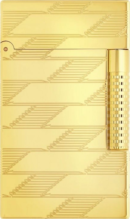 S.t. Dupont Le Grand Guilloche Monogram Gold Puro Çakmağı C23178 - Tr8781
