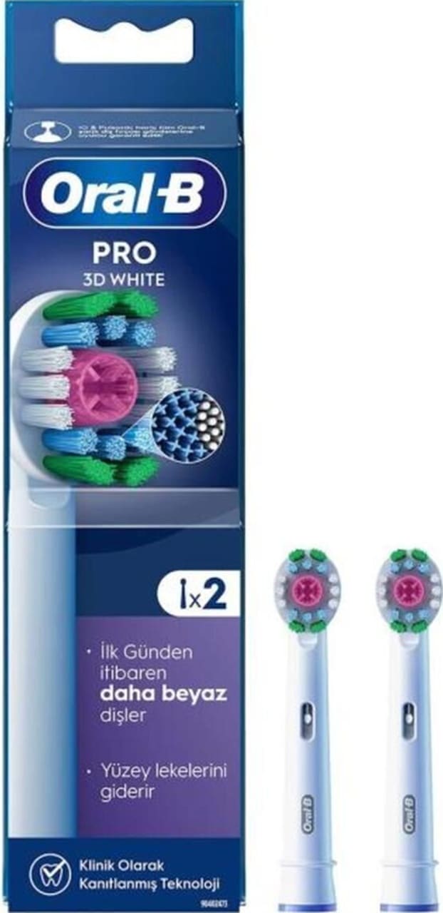 Oral-B Pro 3D White X-Filament Diş Fırçası Başlığı 2'li