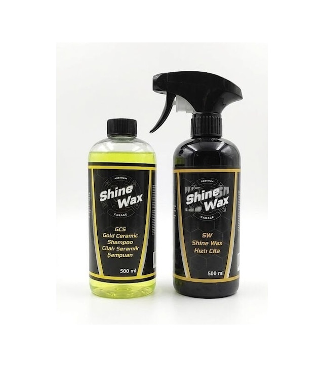 Shine Wax Seramik Şampuan & Hızlı Cila 500 Ml 2'li Set