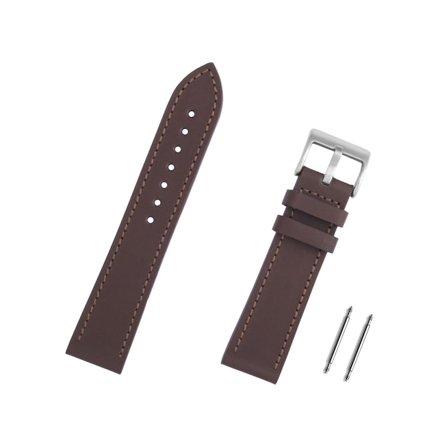 Saatse Kahverengi Hakiki Deri Spor Saat Kordonu Kayış 20MM 25365073