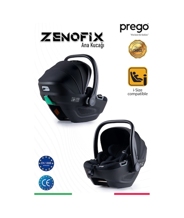 Zeno Fix İ-size Belgeli Ana Kucağı Puset Taşıma Oto Koltuğu