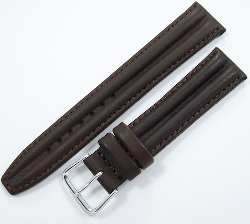 Upper Deri Saat Kayışı 18Mm Kahverengi Saat Kordonu Çift Fitilli
