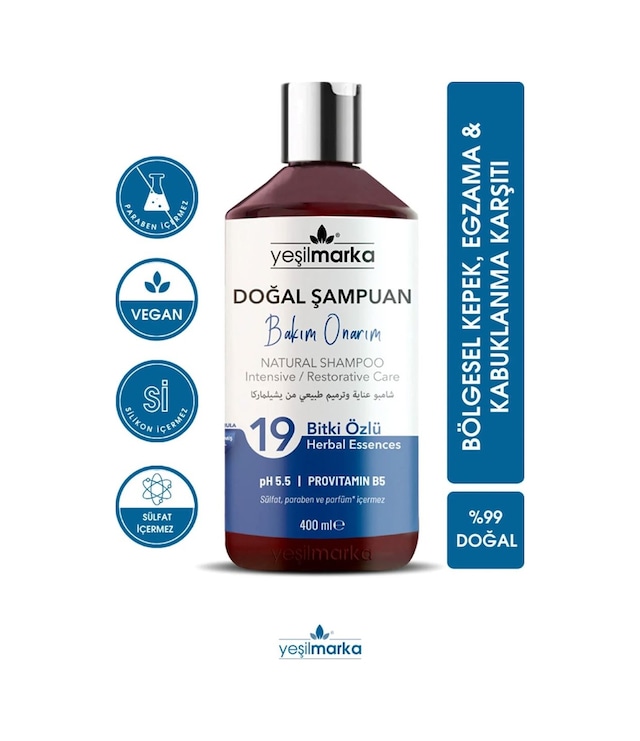 Yeşilmarka Doğal Bakım Onarım Şampuanı 400 ML