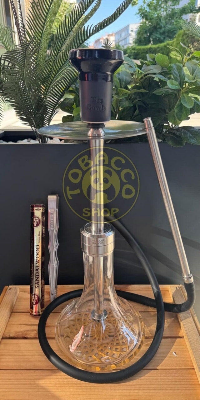 E24 Big Boss Eco Çelik Seri Gold & Taş Bowls Nargile Lülesi Sandal Ağacı Tütsü Hediyeli