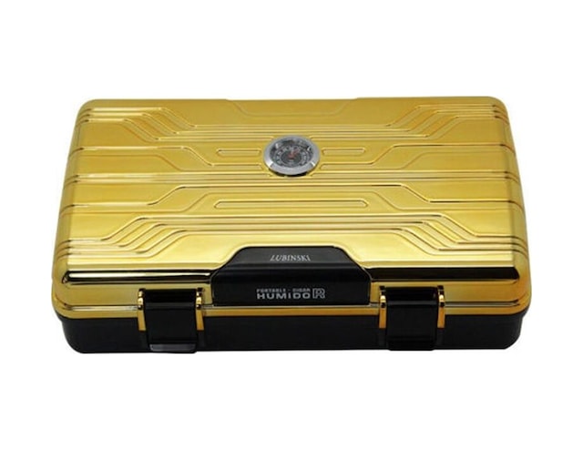 Jifeng Seyahat Tipi Puro Kutusu Humidor Gold (10Cigar)