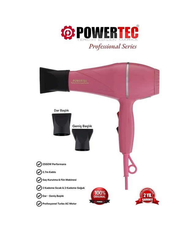 Powertec TR-501 Profesyonel Fön Makinesi