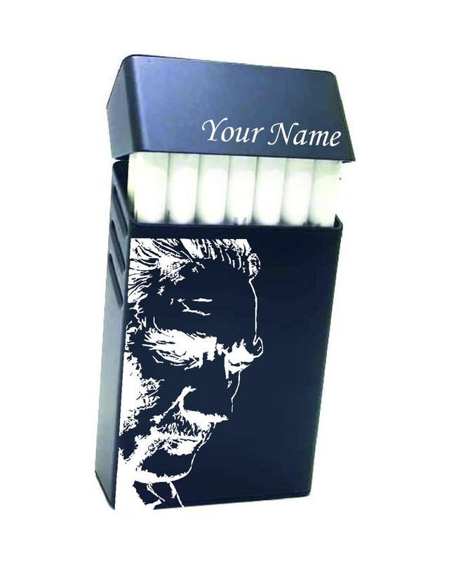 Atatürk Kazıma Kişiye Özel Metal Sigara Tabakası Paketi Taşıma
