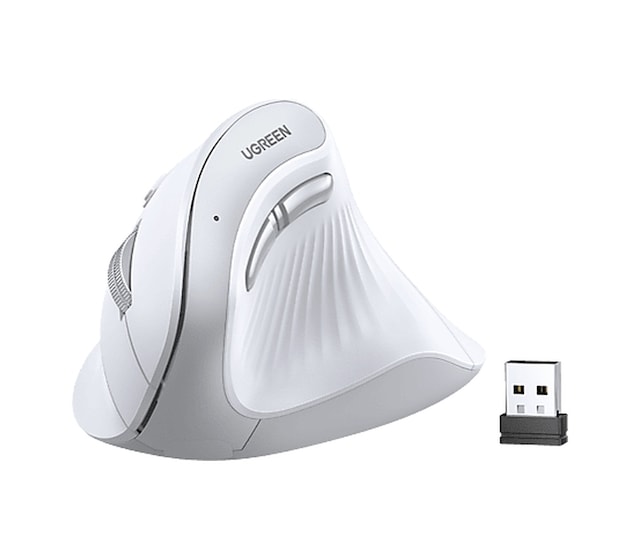 Ugreen Bt 5.0+2.4g 6 Düğmeli 1000/1600/2000/4000 Dpı 45759 Dikey Ergonomik Fare Kablosuz