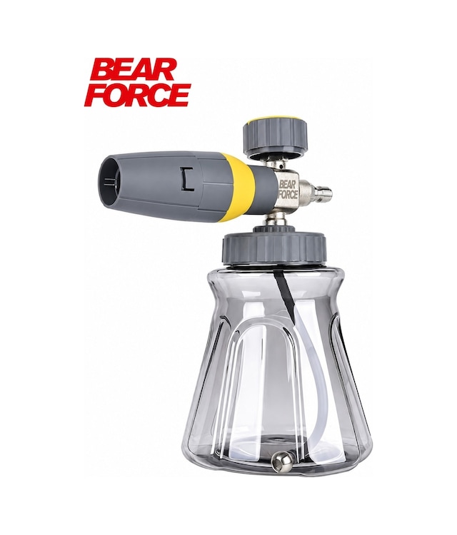 Robeve Bear Force Active Profesyonel Köpük Aparatı 1 L Nikel Kaplama Pirinç Gövde, 4000 Psı / 280 Bar Foam Cannon, 1/4 Quick Plug, Ayarlanabilir Sprey Ve Şampuan Oranı