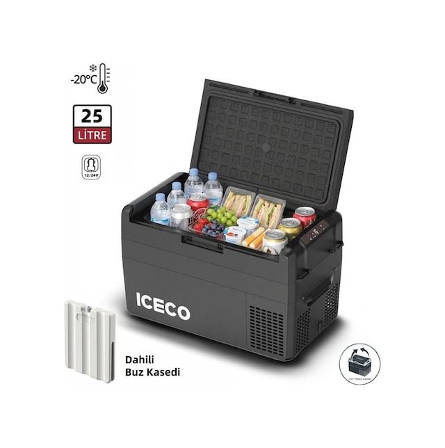 Iceco Mcd25b 12/24volt 25 Litre Kompresörlü Oto Buzdolabı/dondurucu + Buz Kaseti