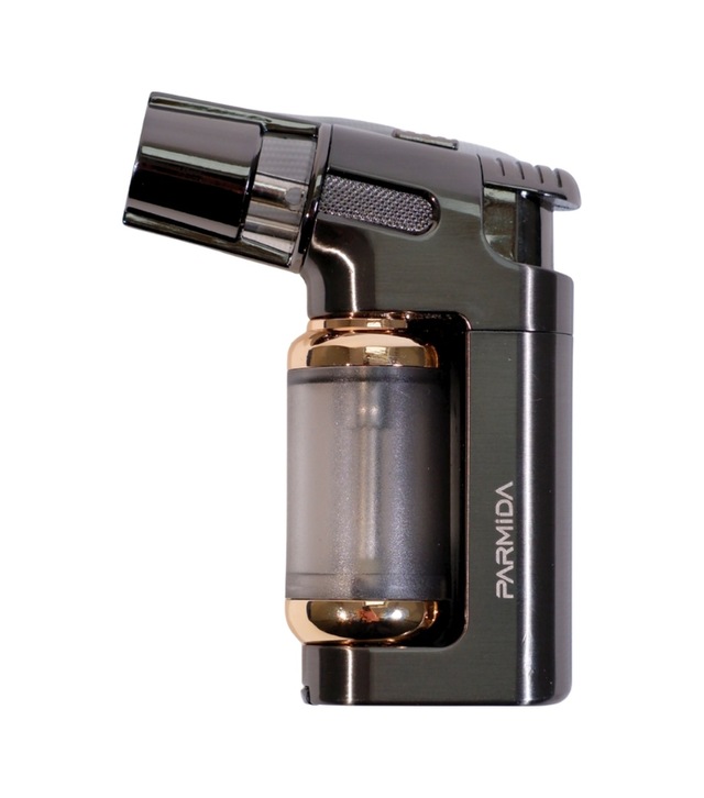 Parmida Tek Torch Pürmüz Gümüş Masa Tipi Metal Puro Çakmağı - Tr9247
