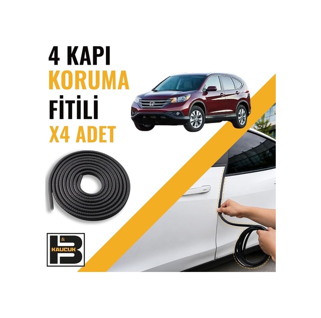 Honda Cr-v 2013-2018 Kapı Koruma Fitili-4 Kapı-siyah-bm2284