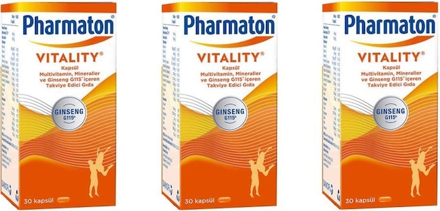 Pharmaton Vitality 30 Kapsül 3 Adet