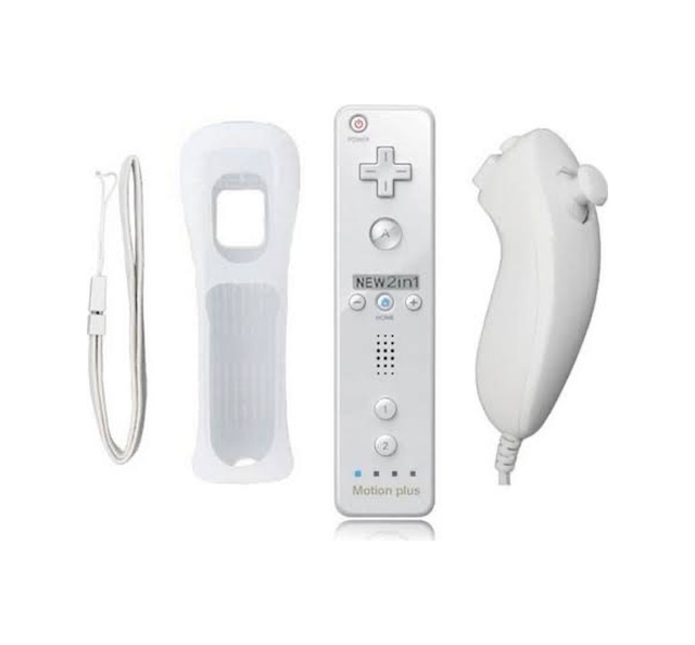 Wii 2 In 1 Remote + Nunchuk Controller Motion Plus