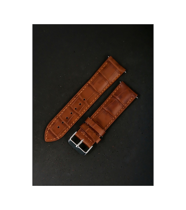 Hakiki Deri 24mm Akıllı Pimli Saat Kordonu Kahverengi 94327031