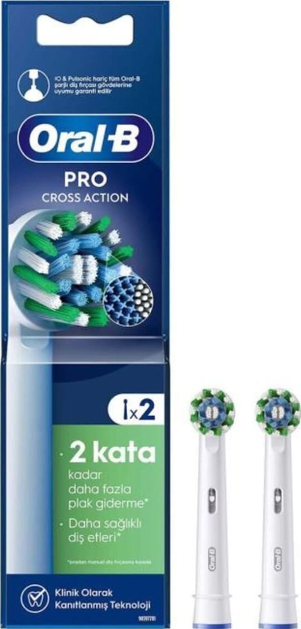 Oral-B Pro Cross Action X-Filament Diş Fırçası Başlığı 2'li