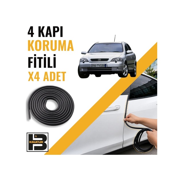 Opel Astra G Hatcback 1998-2009 Kapı Koruma Fitili-4 Kapı-siyah-bm2207