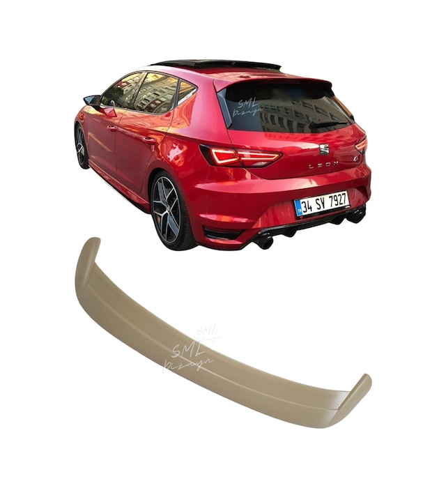 Seat Leon Mk3 Spoiler-Spoyler Plastik Kanat Rüzgarlık Boyasızd