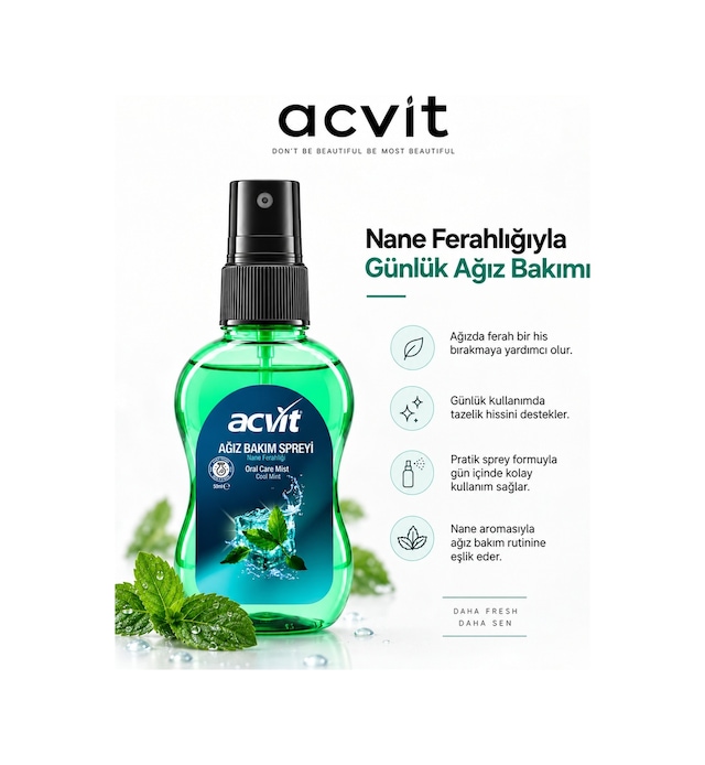 Ağız Bakım Spreyi Uzun Süreli Nane Ferahlığı 50 Ml